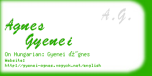 agnes gyenei business card